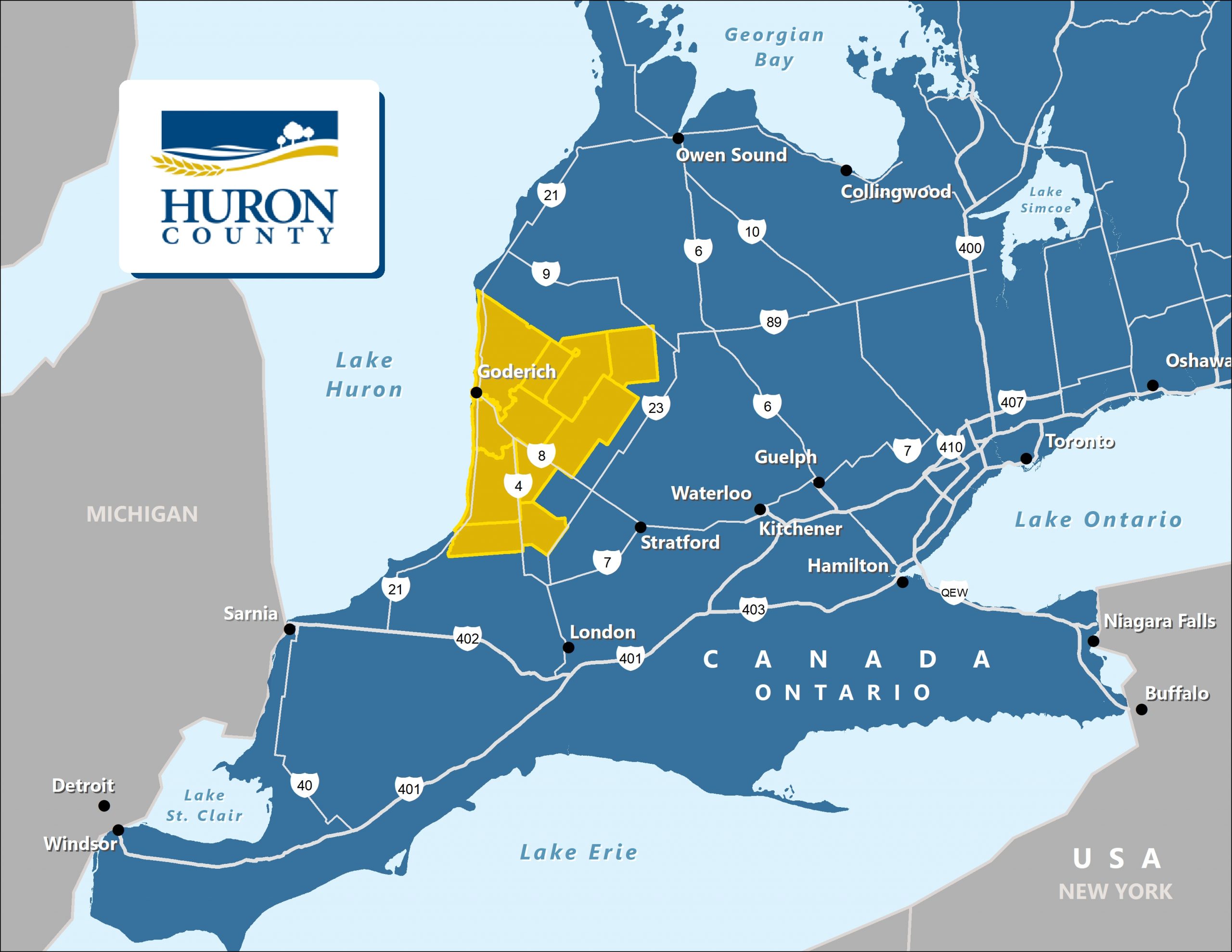 Huron County Map