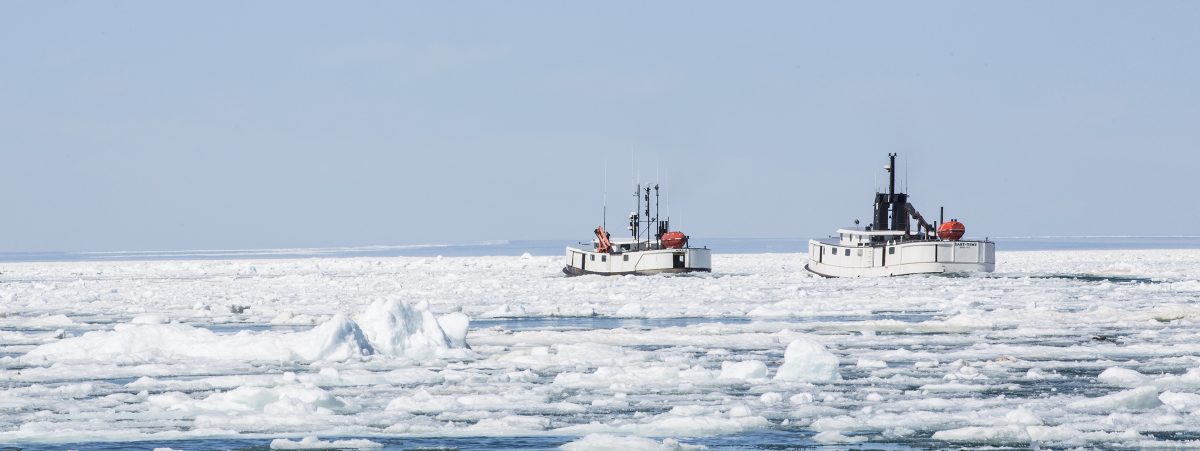 Fishing Boats in Winter